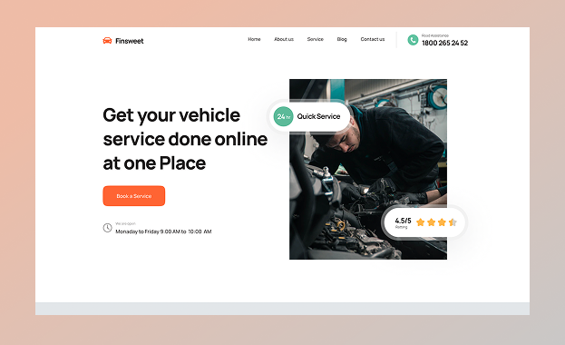 Vehicule service done online